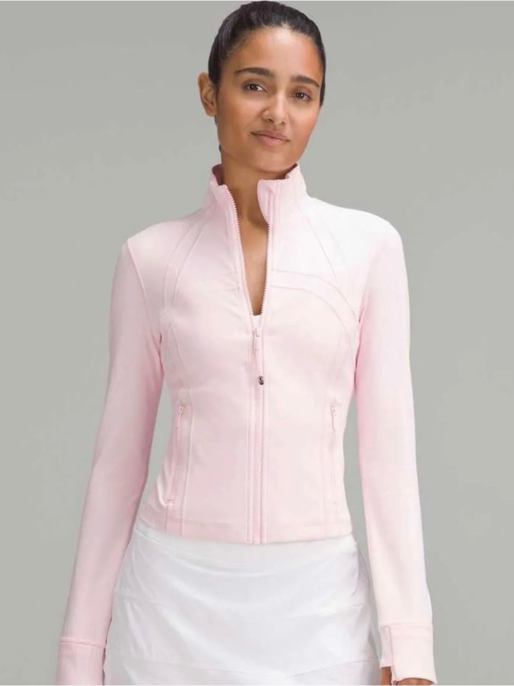 Women's Lululemon cropped define jacket in strawberry milk (size 4)